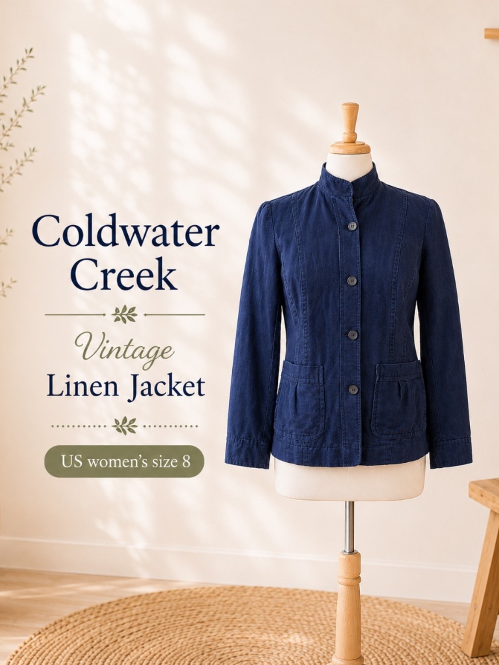 Vintage Linen Jacket by Coldwater Creek US size 8